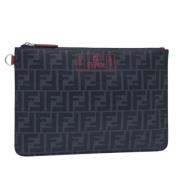 Pre-owned Canvas clutches Fendi Vintage , Black , Dames