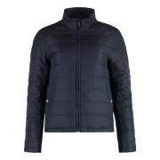 Nylon Donsjas met Gebreide Inzetstukken Thom Browne , Blue , Dames