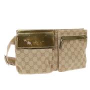 Pre-owned Canvas crossbody-bags Gucci Vintage , Beige , Dames