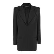 Korte Jurk met Revers Federica Tosi , Black , Dames