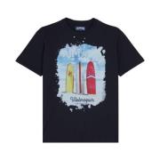 Heren Surf's Up Katoenen T-shirt Vilebrequin , Blue , Heren