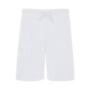 Terry Bermuda Shorts met Jacquard Design Vilebrequin , White , Heren