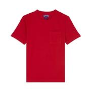 Heren Biologisch Katoen Schildpad T-Shirt Vilebrequin , Red , Heren