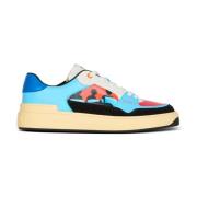 Kalfsleren B-Court Flip trainers met Prince Gyasi print Balmain , Mult...