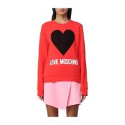 Crewneck Sweatshirt Love Moschino , Red , Dames