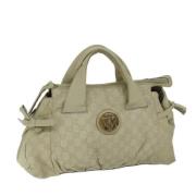 Pre-owned Leather handbags Gucci Vintage , Beige , Dames