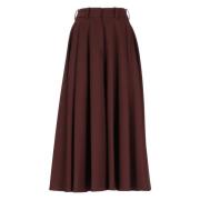 Bordeaux Wolmix Rok met Zakken Elisabetta Franchi , Red , Dames