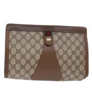 Pre-owned Canvas clutches Gucci Vintage , Beige , Dames