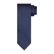 Zijden Geweven Navy Stropdas Profuomo , Blue , Heren