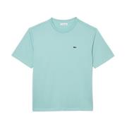 Klassieke Ronde Hals Korte Mouw T-Shirt Lacoste , Green , Dames