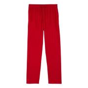 Solide Linnen Jersey Unisex Broek Vilebrequin , Red , Heren