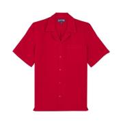 Linnen Heren Bowling Shirt Vilebrequin , Red , Heren