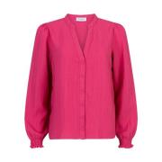 Kimber Lange Mouw Blouse Lofty Manner , Pink , Dames