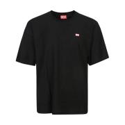 Zwarte T-shirts en Polos Diesel , Black , Heren