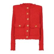 Geknipte tweedjas Balmain , Red , Dames