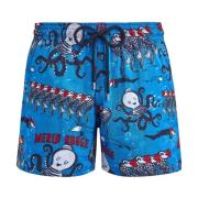 Rode Stretch Zwemshorts voor Heren Vilebrequin , Blue , Heren