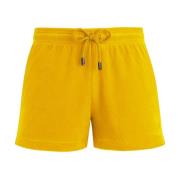 Solide Terry Shorts met Schildpad Borduursel Vilebrequin , Yellow , Da...