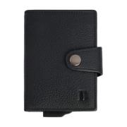 Leren Creditcardhouder Boggi Milano , Black , Heren