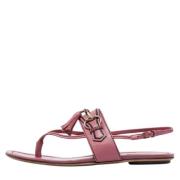 Pre-owned Leather sandals Gucci Vintage , Pink , Dames