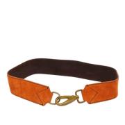 Pre-owned Suede belts Miu Miu Pre-owned , Orange , Dames