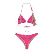 Bikini Triangolo E Slip Fisso Ethos F**k , Pink , Dames