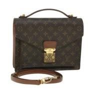 Pre-owned Canvas handbags Louis Vuitton Vintage , Brown , Dames