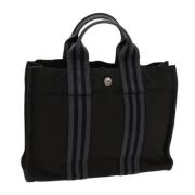 Pre-owned Canvas handbags Hermès Vintage , Black , Dames