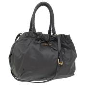 Pre-owned Nylon handbags Prada Vintage , Gray , Dames