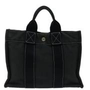 Pre-owned Canvas totes Hermès Vintage , Black , Dames