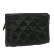 Pre-owned Leather pouches Chanel Vintage , Black , Dames