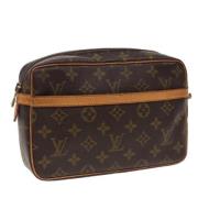 Pre-owned Canvas clutches Louis Vuitton Vintage , Brown , Dames