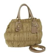 Pre-owned Nylon prada-bags Prada Vintage , Beige , Dames