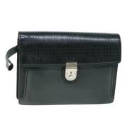 Pre-owned Leather clutches Burberry Vintage , Green , Dames