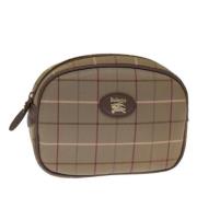 Pre-owned Canvas pouches Burberry Vintage , Beige , Dames