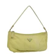 Pre-owned Nylon pouches Prada Vintage , Yellow , Dames