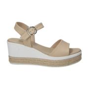 Wig Sandalen Nerogiardini , Beige , Dames