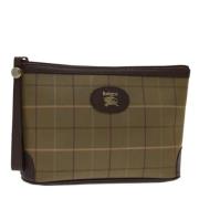 Pre-owned Canvas clutches Burberry Vintage , Beige , Dames