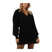 Kanten Wrap Jurk Zwart Alix The Label , Black , Dames