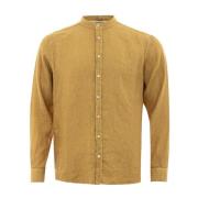 Casual Linnen Overhemd Gran Sasso , Yellow , Heren