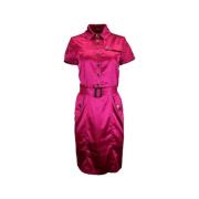 Pre-owned Satin dresses Burberry Vintage , Pink , Dames