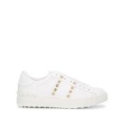 Witte Leren Sneakers Vrouwen Valentino Garavani , White , Dames