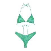 Bikini Triangolo E Slip Americano Fisso Sunrise F**k , Green , Dames