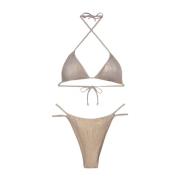 Bikini Triangolo E Slip Fisso Sundown F**k , Gray , Dames