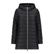 Ultralight A-Shape Nylon Puffer Jas Herno , Black , Dames