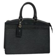 Pre-owned Leather handbags Louis Vuitton Vintage , Black , Dames