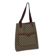 Pre-owned Leather totes Gucci Vintage , Beige , Dames