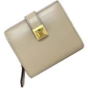 Pre-owned Leather wallets Fendi Vintage , Beige , Dames