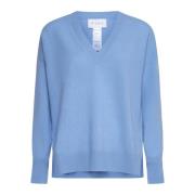 Heldere Blauwe Sweater Collectie Kaos , Blue , Dames