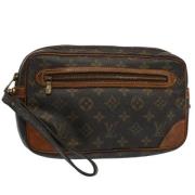 Pre-owned Canvas clutches Louis Vuitton Vintage , Brown , Dames