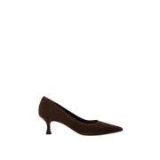 Suede Pointed Pump Espresso Parallele , Brown , Dames